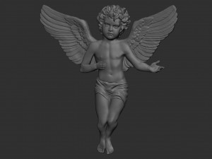 Angel Cupid Relief 02 3D 打印模型