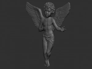 Angel Cupid Relief 02 3D Print Model