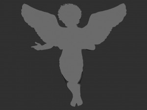 Angel Cupid Relief 02 3D 打印模型