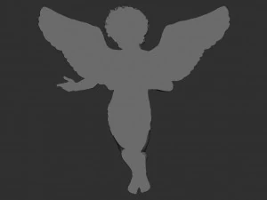 Angel Cupid Relief 02 3D Print Model