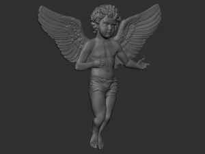 Angel Cupid Relief 02 3D Print Model