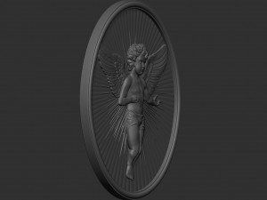 Angel Cupid Relief 02 3D 打印模型