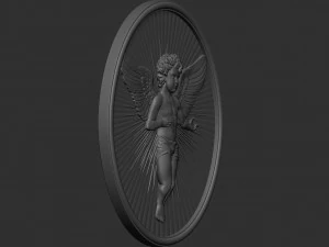 Angel Cupid Relief 02 3D Print Model
