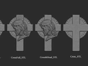 Cross 11 with Jesus 3D Print Model