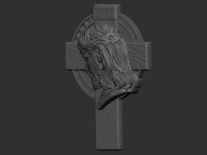 Cross 11 with Jesus 3D Print Model