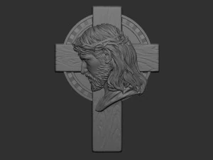 Cross 11 with Jesus 3D Print Model