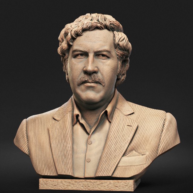 Pablo Escobar 3D-printmodel .c4d .max .obj .3ds .fbx .stl .blend 