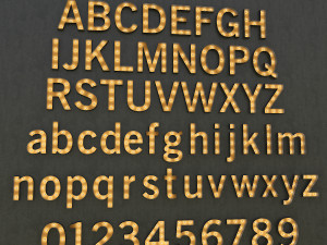 light bulbs alphabet 3D Model