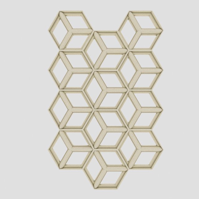 hexagon panel 3D मॉडल .c4d .max .obj .3ds .fbx .stl .blend 
