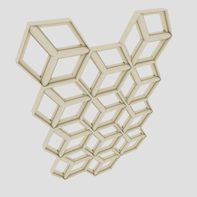 hexagon panel 3D Model in Decoration 3DExport