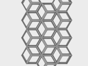 hexagon panel 3D मॉडल