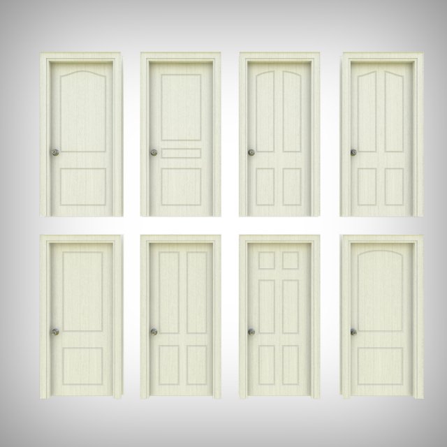 interior door collection 3D 模型 .c4d .max .obj .3ds .fbx .stl .blend 
