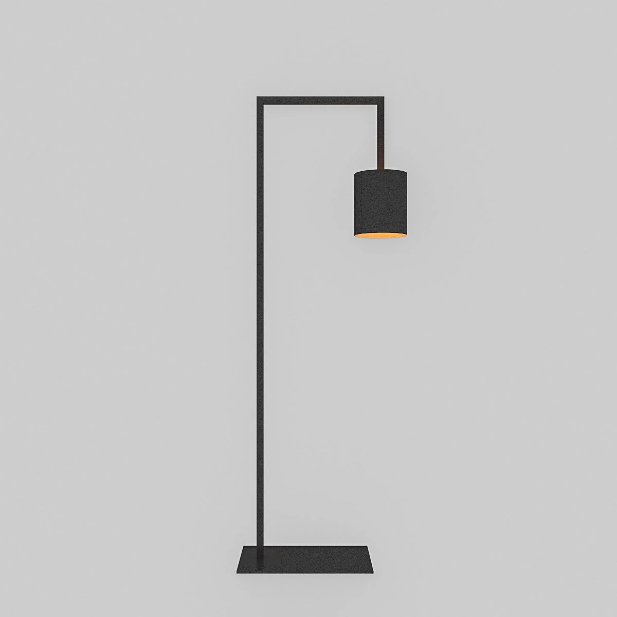 3d black floor lamp 3D Model .c4d .max .obj .3ds .fbx .stl .blend