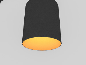 3d black floor lamp Model 3D