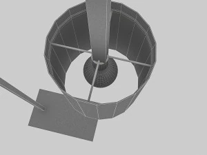 3d black floor lamp 3D Model