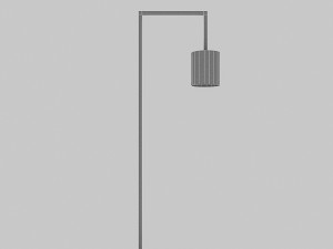 3d black floor lamp Model 3D