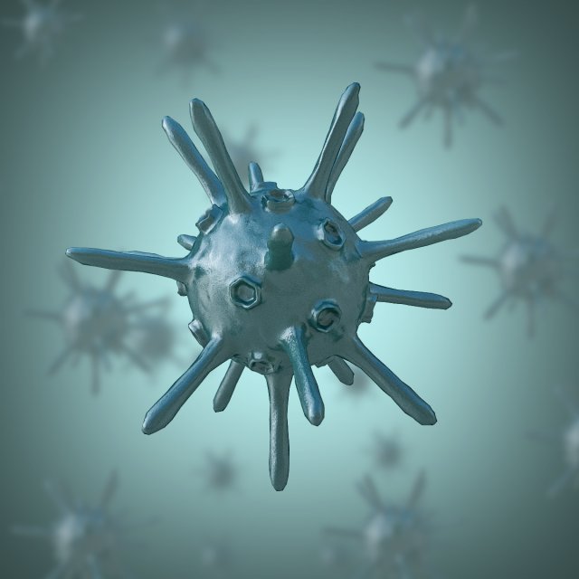 bacterium 1 3D Model .c4d .max .obj .3ds .fbx .stl .blend 