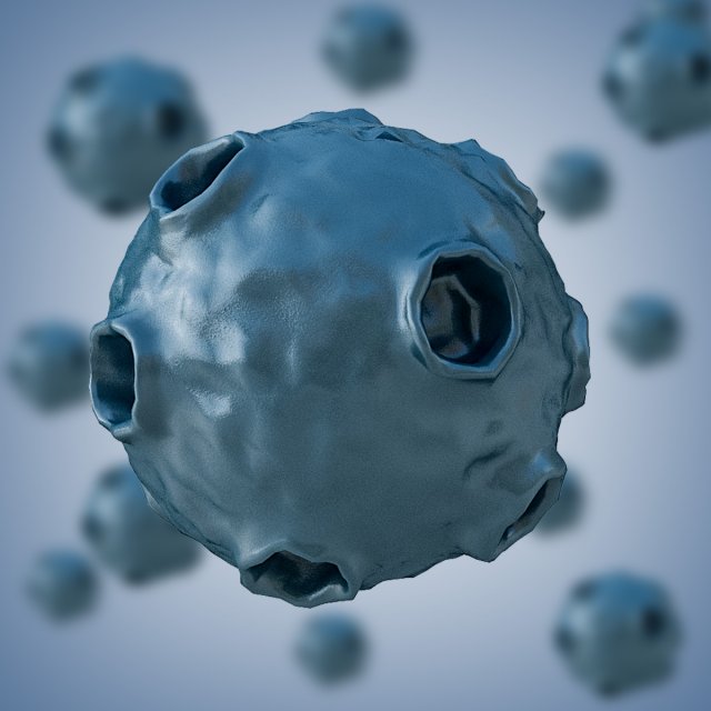 bacterium 2 3D Модель .c4d .max .obj .3ds .fbx .stl .blend 