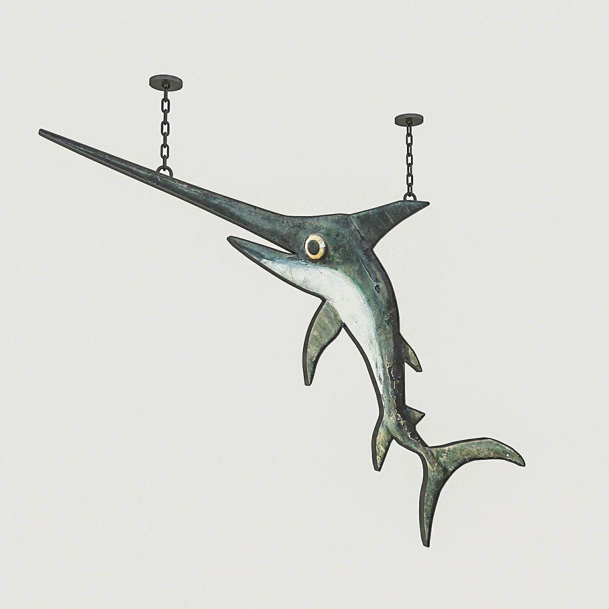 fish restaurant sign 01 3D Model .c4d .max .obj .3ds .fbx .stl .blend 