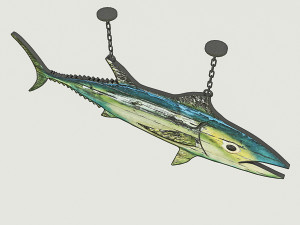 fish restaurant sign 02 3D Model