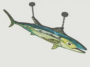 fish restaurant sign 02 3D Model
