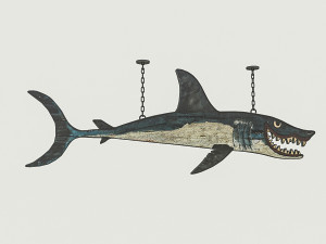 fish restaurant sign 03 3Dモデル