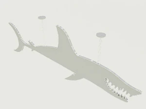 fish restaurant sign 03 3D Model