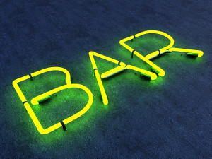 bar neon sign 3D Model