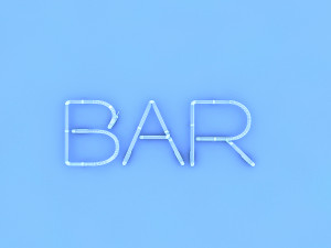 bar neon sign 3D 模型