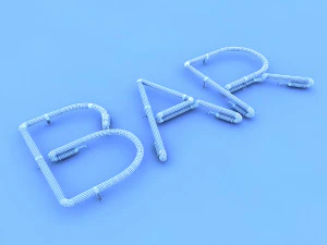 bar neon sign 3D Model