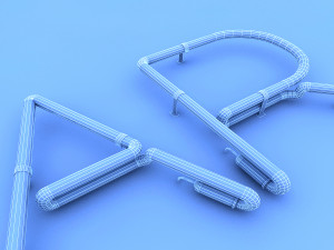 bar neon sign 3D 模型