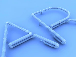bar neon sign 3D Model