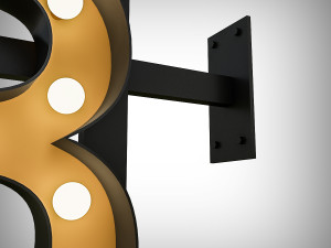 bar bulb sign 3D Модель