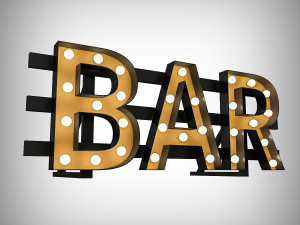 bar bulb sign 3D Модель