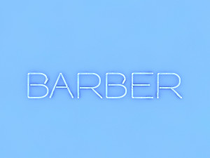 barber neon sign 3D 模型