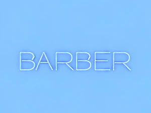barber neon sign 3D Model