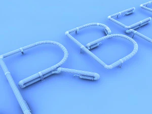 barber neon sign 3D Model