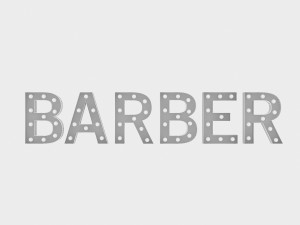 barber sign with bulb Modelo 3D
