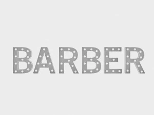 barber sign with bulb 3D Model