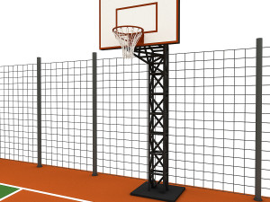 basketball court Modèle 3D