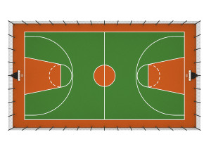basketball court Modèle 3D