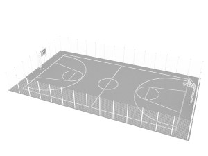 basketball court Modèle 3D