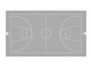 basketball court Modèle 3D