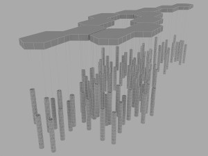 modern chandelier 3D 모델