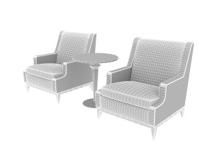 armchair table 3D मॉडल