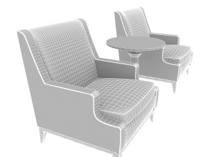 armchair table 3D मॉडल