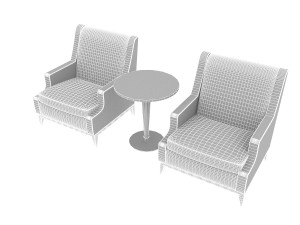 armchair table 3D मॉडल