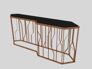 금속 테이블 3 3D 모델