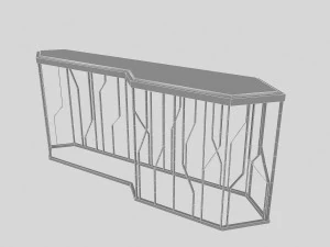 금속 테이블 3 3D 모델
