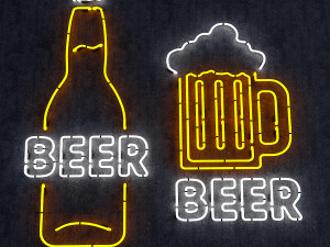 neon beer sign 3D Model